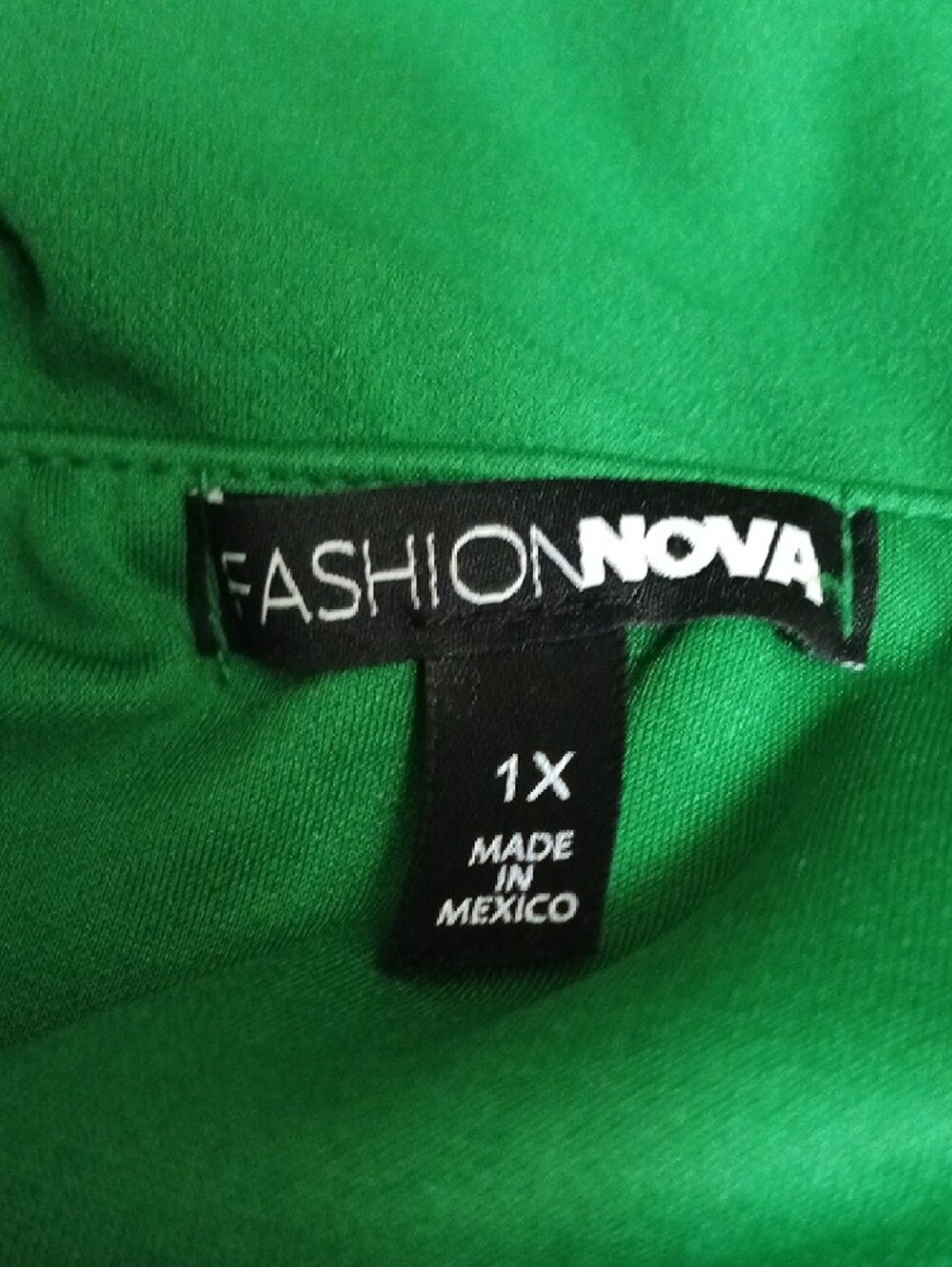 Fashion Nova Plus Size Green Off-Shoulder Ruffle Romper - Picture 6 of 6